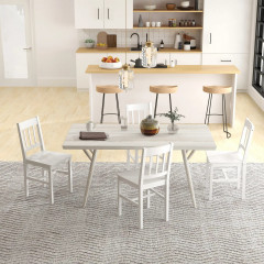 Set de 4 scaune de dining Ori | albe č.1