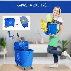 Pojízdný úklidový vozík se ždímačem 20 l č.3
