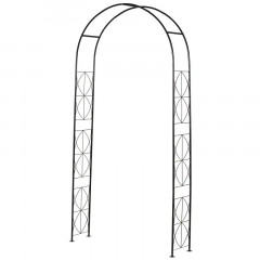 Arcadă de grădină pentru plante agățătoare 114 x 30 x 230 cm | neagră č.2