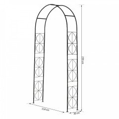 Arcadă de grădină pentru plante agățătoare 114 x 30 x 230 cm | neagră č.3
