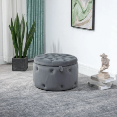 Taburet cu depozitare Ø60 x 40 cm | gri