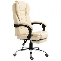 Scaun de birou cu suport pentru picioare 64,5 x 69 x 109-117 cm | crem č.3