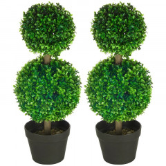 Buxus artificial 60 cm 2 buc| verde č.2