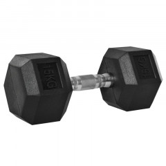 Ganteră hexagonală 1 x 15 KG | negru č.1