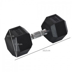 Ganteră hexagonală 1 x 15 KG | negru č.3