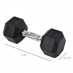 Gantere hexagonale 2x10 kg | negru č.2