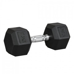 Ganteră hexagonală 17,5 kg | negru č.1