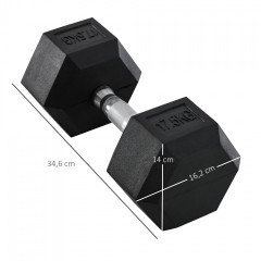 Ganteră hexagonală 17,5 kg | negru č.2