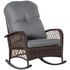 Fotoliu balansoar Polyrattan 75x98x96 cm | maro č.2