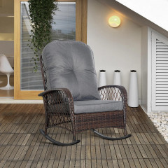 Fotoliu balansoar Polyrattan 75x98x96 cm | maro č.1