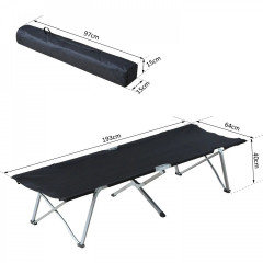 Pat de camping 193 x 64 x 40 cm | negru č.3