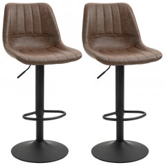 Scaune de bar 2 bucăți 43 x 49,5 x 91-111 cm | maro č.2