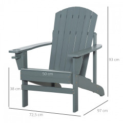 Scaun de grădină cu suport pentru pahar 97x72,5x93 cm | gri închis č.3
