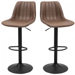 Scaune de bar 2 bucăți 43 x 46,5 x 89-110 cm | maro č.2