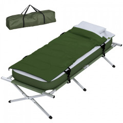 Pat de camping cu pernă până la 120 kg | verde č.1