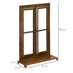 Cadru decorativ pentru fereastra de grădină 55x19x 80 cm | maro č.3