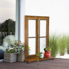 Cadru decorativ pentru fereastra de grădină 55x19x 80 cm | maro č.1
