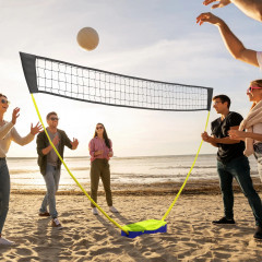 Plasă de badminton sau volei cu suport | negru+verde+albastru č.1