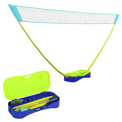 Plasă de badminton sau volei cu suport | negru+verde+albastru č.3