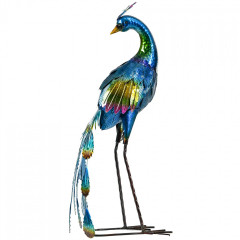 Decorațiune de grădină cu păun 59 cm | multicolor č.2