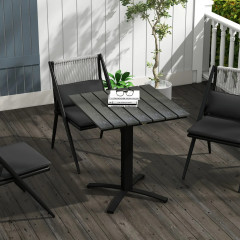 Masă de balcon pătrată pentru 4 persoane 70 x 70 x 76 cm | gri č.1