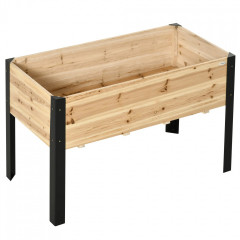 Ladă din lemn masiv 120x60x74cm | negru + culoare naturală č.3