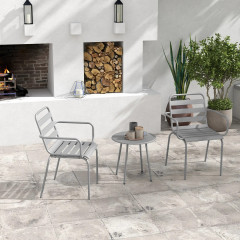 Set mobilier de grădină bistro din 3 piese | gri deschis č.1