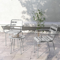 Set mobilier de grădină bistro din 3 piese | gri deschis č.2