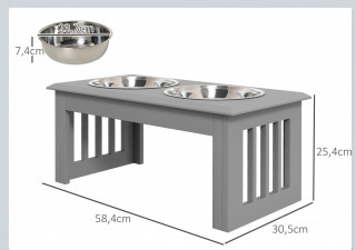 Bol pentru mâncare 58,4x30,5x25,4 cm | gri č.2
