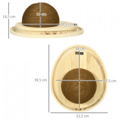 Jucărie interactivă pentru pisici 2 în 1 39,5x32,5x14,5 cm| culoare naturală+cafea č.2
