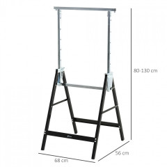Suport pentru tăierea lemnelor de foc 68x56x80-130 cm| negru č.2