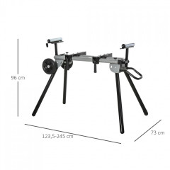 Masă pliabilă pentru ferăstraie oblice | black+silver č.2