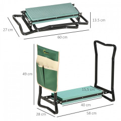 Scaun pliabil de grădină 2 în 1 58x28x49 cm | verde č.2