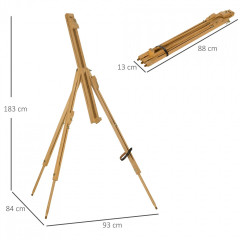 Suport pliabil tip trepied pentru studio | culoare naturală č.2