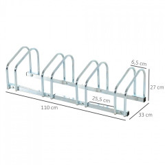 Suport pentru biciclete 110 x 33 x 27 cm | argintiu č.3