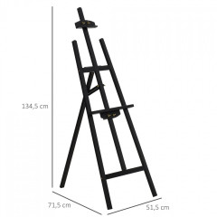 Suport pentru imagini 51,5 x 71,5 x 134,5 cm | negru č.2