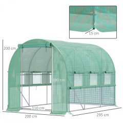 Solar din folie 2,95x2x2 m | verde č.2