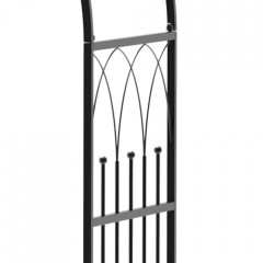 Arcadă de grădină pentru plante agățătoare cu bancă 121 x 50 x 203 cm | neagră č.3