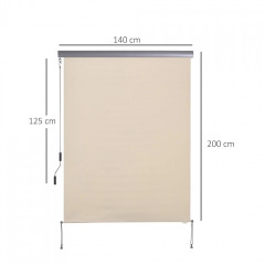 Marchiză verticală pentru umbrirea terasei 140 x 200 cm | crem alb č.2