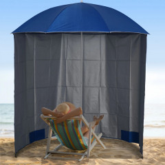 Umbrelă de plajă 2in1 220 x 220 cm cu laturi | albastru č.1