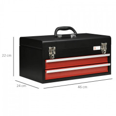 Geantă pentru unelte 46 x 24 x 22 cm | roșu și negru č.2