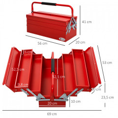 Geantă pentru unelte 57x21x41 cm | roșu č.2