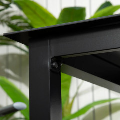 Masă de grădină din sticlă securizată 80x80x74cm | negru č.3