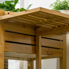 Strat înălțat de grădină cu placă rabatabilă 64 x 80 x 30 cm | maro č.3
