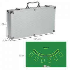 Set de poker portabil cu 300 de jetoane | 38,5 x 23 x 6,5 cm č.3