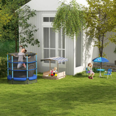 Cutie de nisip cu copertină 106x106x121 cm | culoare naturală č.3