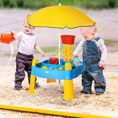 Masă de joacă pentru copii, cu umbrelă | 72,5 x 78 x 81,5 cm