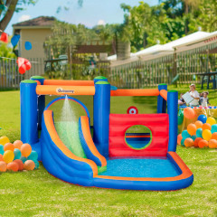 Castel gonflabil cu tobogan acvatic | 380 x 340 x 170 cm č.1