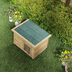 Casă din lemn pentru pisici 57x45x43 cm | galben č.3