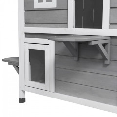 Căsuță pentru pisici 78x55,5x91 cm | gri č.3